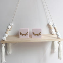 Load image into Gallery viewer, Nordic Nursery &amp; Kids Decor Tassels Storage Shelf Rack Wall Hanging Wood Toys Model Baby Kid Room Furnish Artic Home Decoration
