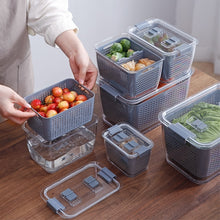 Load image into Gallery viewer, Double Layer Drain Basket Plastic Fruit Vegetable Basket
