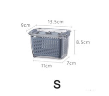 Load image into Gallery viewer, Double Layer Drain Basket Plastic Fruit Vegetable Basket
