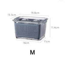 Load image into Gallery viewer, Double Layer Drain Basket Plastic Fruit Vegetable Basket
