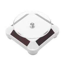 Load image into Gallery viewer, Solar Showcase 360 Turntable Rotating Jewelry Watch Ring Phone Stand Display Organizer Holder Black White
