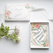 Load image into Gallery viewer, Free shipping 10pcs luxury high class romantic acrylic wedding invitation card hot sell,flower wedding cards with box
