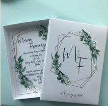 Load image into Gallery viewer, Free shipping 10pcs luxury high class romantic acrylic wedding invitation card hot sell,flower wedding cards with box
